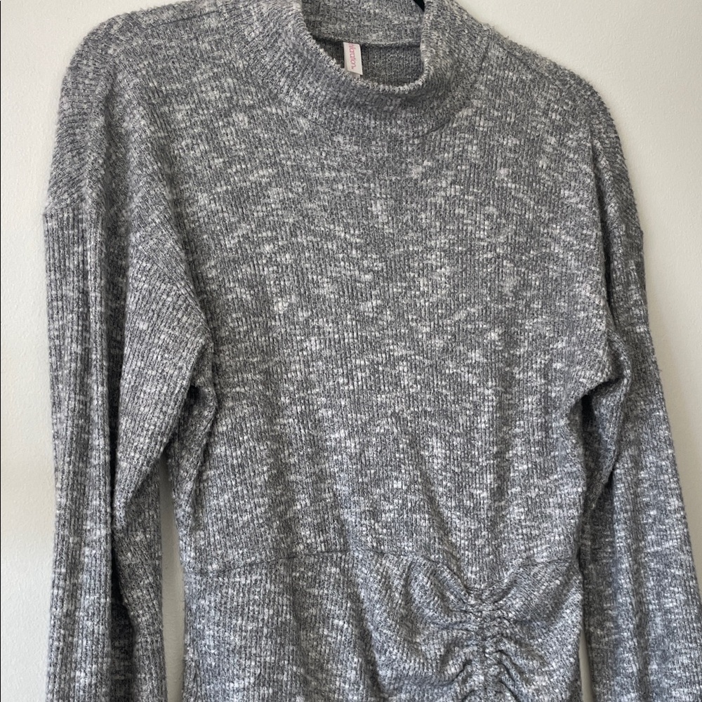 Ruched Long Sleeve sweater Dress|Xhilaration| Marled Gray| Medium| EUC - Picture 5 of 8